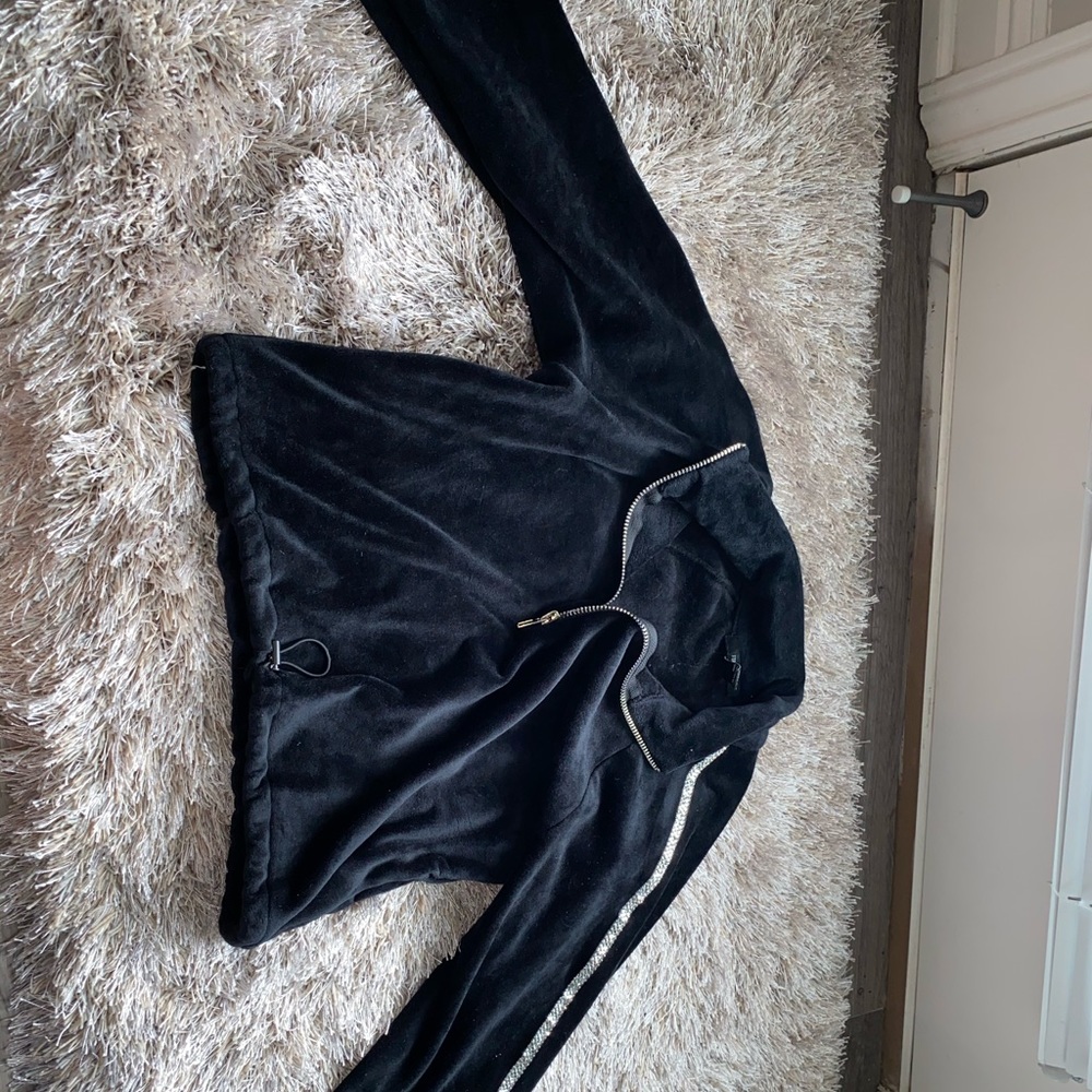 Black Velvet Crop Sweater
